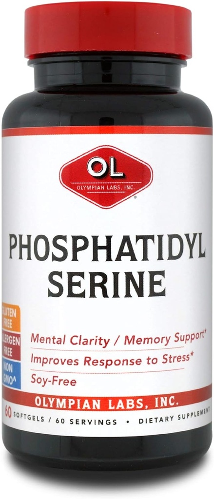 Laboratorios Olímpicos Complejo Phosphatidylserine TEN 60 cápsulas TENIDO Apoyos Función Cognitiva cerebral saludable, promueve la memoria, la actividad cerebral focal