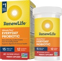 Renovar la vida Cada día Capsules probióticos, Suplemento diario apoya la salud urinaria, digestiva e inmunitaria, L. Rhamnosus GG, lácteos, soya y sin gluten, 15 billón CFU, 60 cuenta