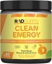 Clean Energy - Pre Workout Powder for Men ' Women with BCAAs Amino Acids, Energy Drink Powder, Amino Acid Energy Powder for Energy & Focus - 40 Servings (12.7 oz, Peach Mango)