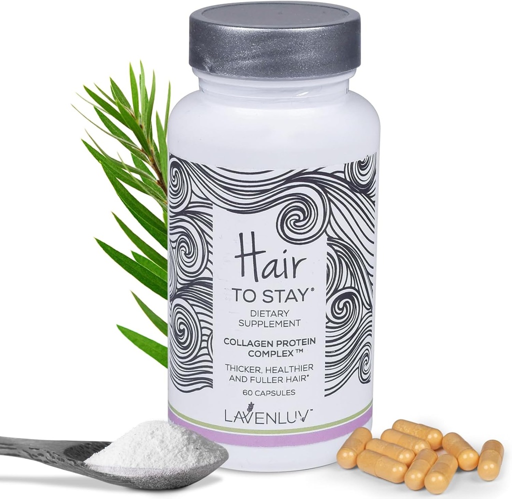 60 píldoras de crecimiento - Colagen Peptides Capsules - Lavenluv - Thicker - Suplemento - Biotina Vitaminas - Crecimiento - Pérdida Thinning