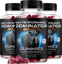 (3 Pack) Dominador Maxxx Gummies para Hombres - Dominator Maxx Alimentario Natural de Nutrición Premium Fórmula avanzada Píldoras multivitamínicas para salud general, 180 Gummies para 3 meses