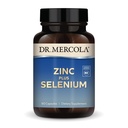 Dr. Mercola Zinc Plus Selenium - Mineral Blend Supplement - for Immune, Brain &amp; Respiratory Support - Contiene Zinc Glycinate Chelate & Copper - GMO-Free &amp; Gluten-Free - 90 cápsulas (90 piezas)