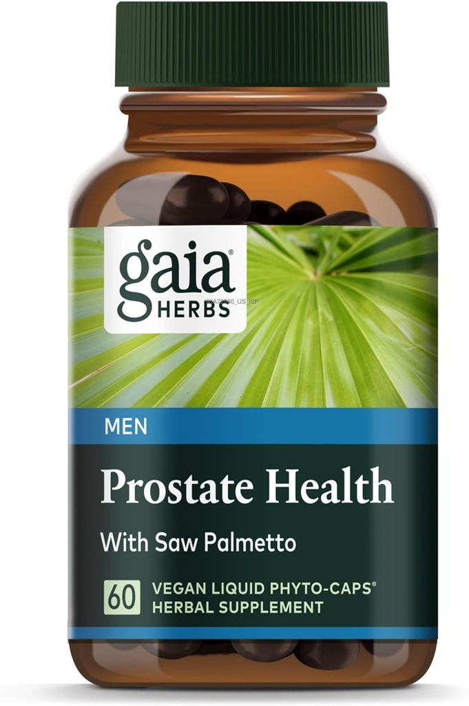 Gaia Herbs Prostate Health - apoya la salud de próstata y la función de los hombres - con Saw Palmetto, té verde, raíz de nettle y sabio blanco* - 60 Vegan Liquid Phyto-Capsules (20-Day Supply)