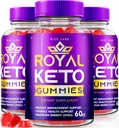rize labs Royal Keto ACV Gunmies, Organic, Support Belly Fat Weightloss for Men and Women Gomitas Apple Cider Vinegar Extra Strength - Pack of 3(180 Gummies)