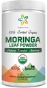 Certified Organic Moringa Leaf Powder-1Lb. USDA Certified Organic. 100% Puro y Original. Naturalmente aumenta la energía, el metabolismo y la inmunidad. Raw Green Whole Superfood. No GMO, Gluten Free