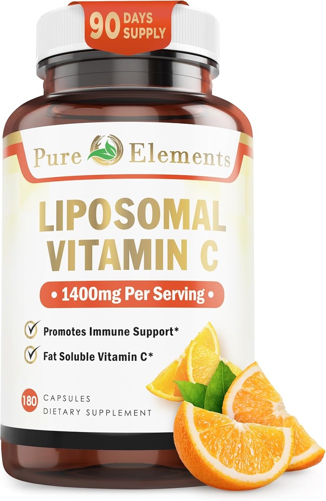 Liposomal Vitamina C Suplemento dietético, cápsulas no GMO, soy libre, sin gluten