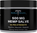 Milagros Médicos cáñamo 500 Mg Ultra Strength Healing Salve Ideal para HIPS, articulaciones, cuello, espalda, codos, remolques, manos y rodillas hechos en EE.UU.
