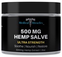 Milagros Médicos cáñamo 500 Mg Ultra Strength Healing Salve Ideal para HIPS, articulaciones, cuello, espalda, codos, remolques, manos y rodillas hechos en EE.UU.