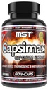 MST Capsimax Suplemento 100mg V Cápsulas, 60 Serviciones Gestión de peso clínicamente dosificado, termogénico, control de repetición, calorie Burning, salud metabólica, estimulante libre.