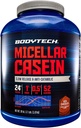 BODYTECH Micellar Casein Protein Powder, Slow Release for Overnight Muscle Recovery - 24 Grams of Protein per Serving - Rich Chocolate (4 libras)
