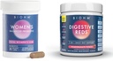 BIOHM Probióticos femeninos 30B CFU &amp; 210 oz Esencial Digestivo Rojos Powder Bundle, Completo Gut & Vaginal Health Support, Rich in Antioxidants, Enzymes, Vitaminas