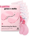 Grace &amp; stella Award Winning Under Eye Mask - Reduce Dark Circles, Puffy Eyes, Undereye Bags, Wrinkles - Gel Under Eye Patches - Regalos para mamá - Vegan Cruelty-Free Self Care (Pink, 6 Pares)