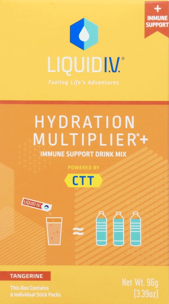 Liquid I.V., Tangerine Hydration Multiplier+, 6 Count