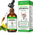 Antibióticos para gatos, antibióticos de gatos Premium Supplemen, antibiótico natural para gatos, suplementos de mascotas, antibióticos de gatos Apoyos Alivio de alergia de los gatos, gatos multivitamina - 2 Fl Oz / 60ML