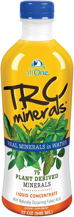allOne TRC Minerals Líquido TENIDO Unflavored ANTE Full Spectrum of 75 Plant-Derived Trace Minerals &amp; Electrolytes Per Ounce TEN 32oz