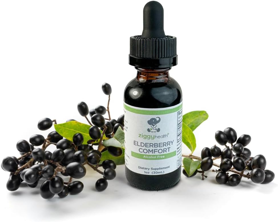 Tintura de Elderberry Orgánica - Extracto de Elderberry - Tiradas de Elderberry Líquida, Apoyo Inmunitario, Apoyo Respiratorio &amp; Defensa, 1oz - Salud Cerda