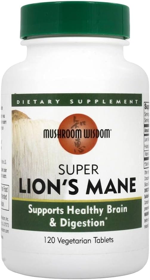 Productos de Maitake, Sabiduría de Mushroom Mane de Super León - 120 vcaps