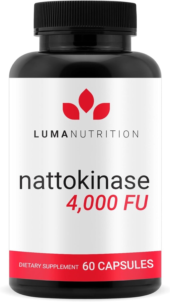Luma Nutrition Nattokinase Supplement - Japanese Natto 4000 FU Per Serving, Premium Heart Health Support - Vegan & Gluten Free - 60 Capsules - Made in USA