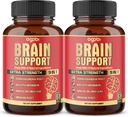 agobi 9in1 Brain Support Suplemento - 2 Packs 60 Condes Blended Ashwagandha, Panax Ginseng, Gotu Kola, Ginkgo, Black Pepper &amp; Más - Precisión, Focus, Memory &amp; Energy Production Support