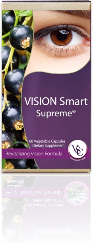Vision Smart Supreme - Suplemento Ojo Superior, Ingredientes Nutraceuticos Premium con 210 mg de Antocianinas Puras de D3R y C3R, Cápsulas Veggie. Producto de USA