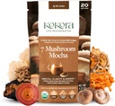 7 Mushroom Mocha - Pólvora de hongos orgánicos adaptógenos - Incluyendo la manguera de Turquía " Leones Mane - Energiza " Promueve la claridad mental* - Vegan, Gluten Gratis, No Añadido Sugar - 20 Serviciones - 120g