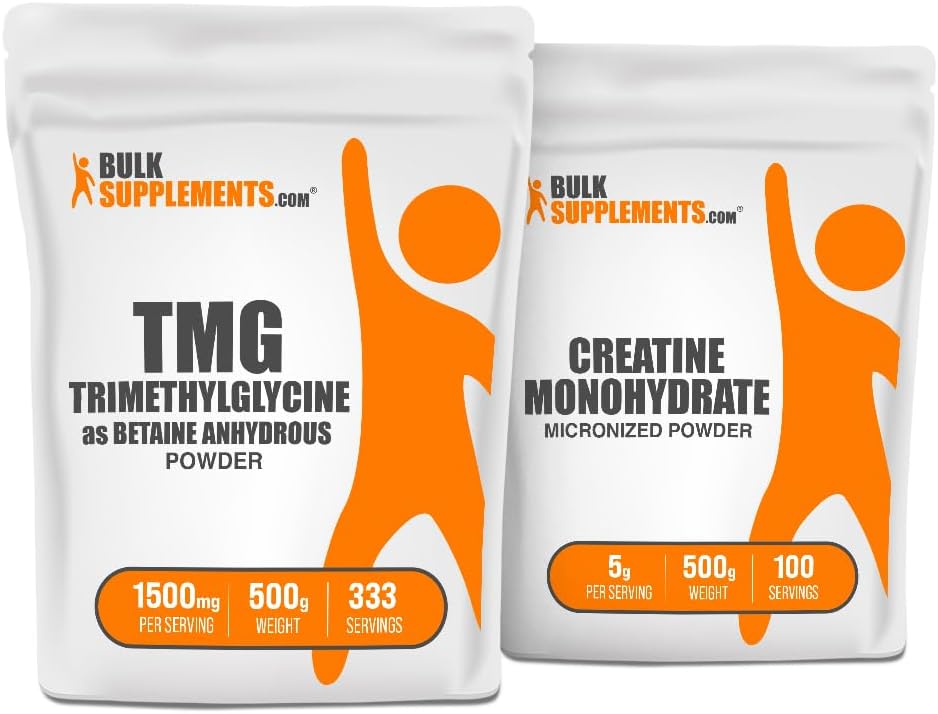 BulkSupplements Trimetilglycine (TMG) 500g + Creatine 500g Bundle