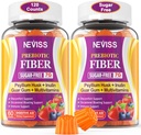 Gummies de fibra para adultos con husk de Psyllium, 7G(Soluble + Insoluble) Fibra prebiótica diaria con inulina, FOS, Guar Gum, Multivitaminas para la salud digestiva diaria, soporte de regularidad,Sugar Gratis,Pack de 2