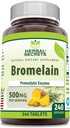 Herbal Secrets Bromelain Suplemento 500 Mg Tablets Suplemento ← Non-GMO Silencio Gluten Libre Silencio Made in USA (240 Conde)
