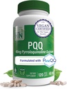 Health Thru Nutrition PQ 40mg 120 Servings Pyrroloquinoline Quinone as PureQQQ ← Mitocondrial Biogenesis ← Certified Vegan ← Non-GMO Gluten Soy Free Capsules Tortura Clean Label PQQ Suplemento