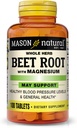 MASON NATURAL Beet Root with Magnesium and Calcium - Healthy Heart and Blood Pressure, Maintain Global Health, 100 Tablets