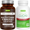 Multivitamina &amp; Minerals for Women + Alta Absorción CoQ10 100mg 120 Softgels Energy Bundle, Sostened Release Advanced Multivitamin + CoQ10 with Vitamin E & D-Limonene, by Igennus