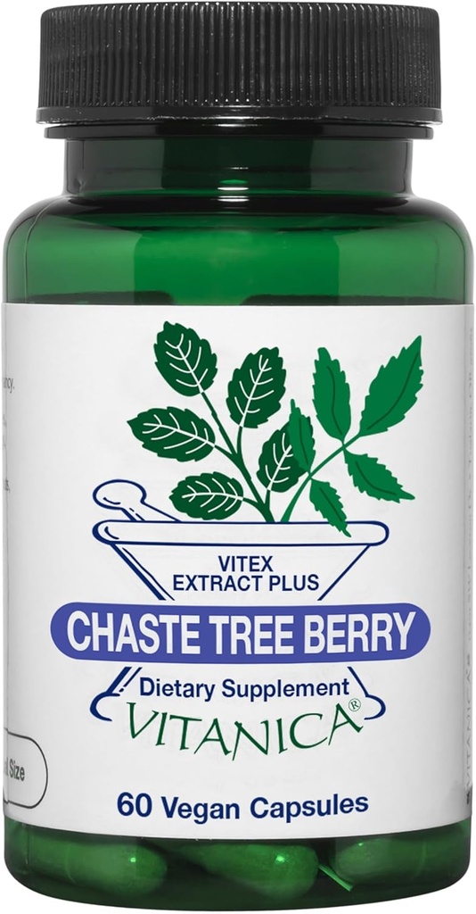 Vitanica, Chaste Tree Berry, Vitex Extract Plus, Vegan, 60 cápsulas