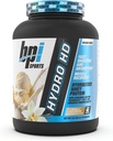 BPI Sports Hydro HD - 100% Hidrolyzed Whey Protein Powder - Crecimiento muscular, recuperación, 25g de proteína hidrolizada, bajo carbohidrato, bajo azúcar, absorción rápida (68 piezas, crema de hielo de vainilla)