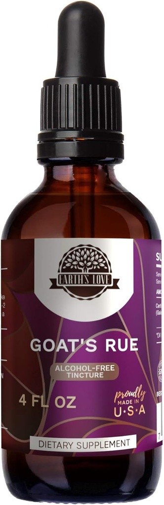 Amor de la Tierra - Goat's Rue Extracto herbario libre de alcohol Tintura, Rue de Goat superconcentrada (Galega officinalis) Herb seco (4 Fl Oz)