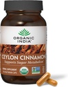 ORGANIC INDIA Ceilán Suplemento de canela - Cápsulas de Ceilán Orgánico, Cápsulas de Canela Suplemento Herbal, Digestión de Apoyo, Fuente de Antioxidantes, USDA Orgánico, Vegan, Libre de Gluten - 90 Cápsulas