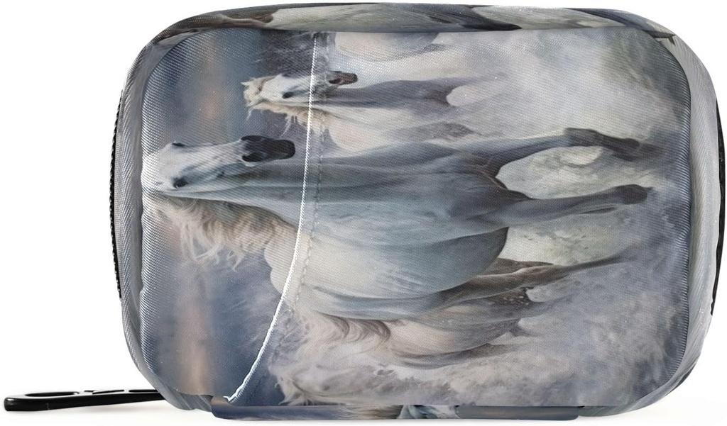 Caballo Organizador Caso Portable semanal Caja de Pill Organizador con cremallera para suplementos Medicina Viaje Negocios Familiar