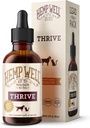 Hemp Well Thrive Oil for Dogs and Cats – Supports Hip, Joint, and Heart Health, Promotes Immune Support, Strengthenings Skin and Coat, Organically Sourced – 2 Ounces
