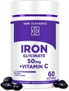 Iron Glycinate 50mg with Vitamin C | Advanced Iron Supplement for Anemia Relief, Immune Boost & Energy Support | Gentle on Stomach, Fast Absorption | Non-GMO, Gluten-Free Softgels for Women & Men
