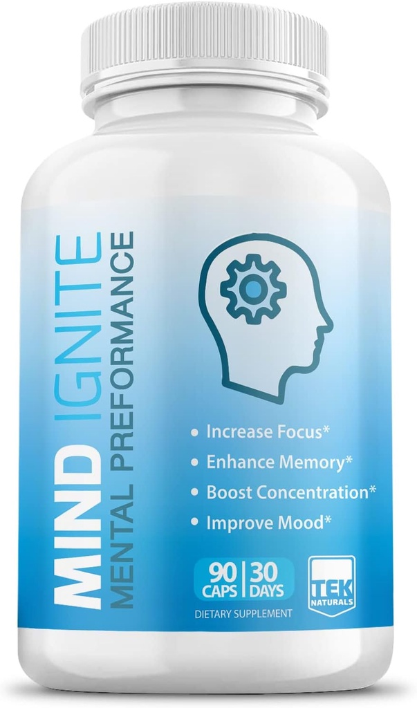 Mind IgniteTM Mental Performance 16 Ingredientes - Extra Strength Nootropic Brain Supplement for Focus, Energy, Memory, Clarity, Concentration &amp; More
