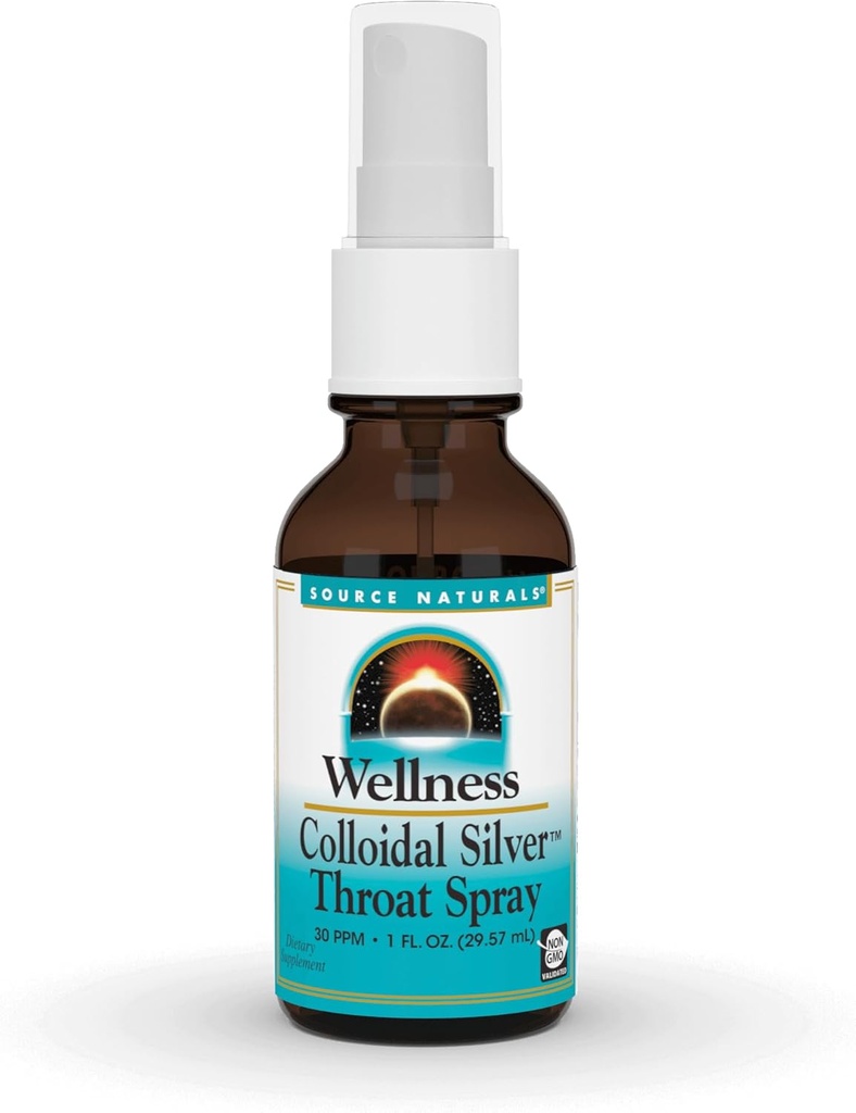 Fuente Natural Wellness Colloidal Plata 30 PPM Botella de spray líquido - 1 Fluid oz
