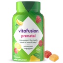 vitafusion PreNatal Gummy Vitaminas, Raspberry Lemonade Flavor, Suplemento de Vitamina Prenatal para Mujeres con Folate y DHA, 45 Day Supply, 90 Count
