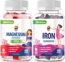 SUNNY SAM Vitaminas de hierro con vitamina C &amp; Magnesio para adultos
