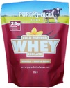 Pure Choice Vainilla Whey Protein Isolate Powder, 28g Protein, Undenatured Whey, 3 Ingredientes, No Fillers Or Sweeteners Artificial. (Vanilla, 2 libras)