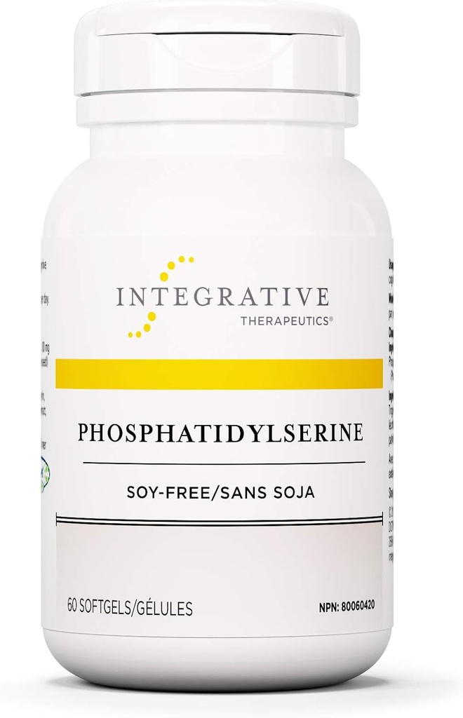 Terapéutica Integrativa Phosphatidylserine - Brain Function Support Supplement* - Supports Healthy Stress Response* - Gluten-Free, Soy-Free &amp; Dairy-Free - 60 Softgels (60 Servings)