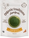 Tradiciones orgánicas Super Greens Powder Superfood con Turmeric, Ecológico Verdes Superfood Powder, 100g/3.5oz Bolsa