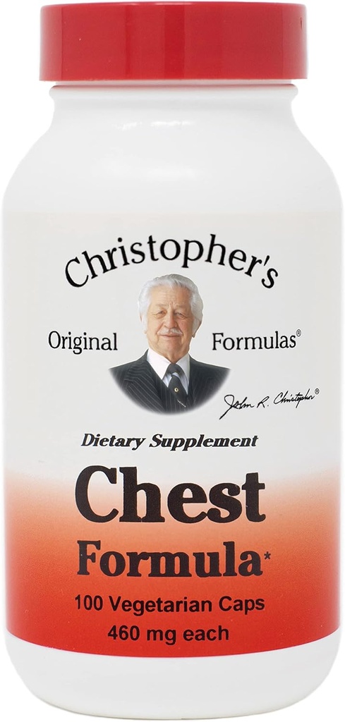 Fórmulas originales de Christopher Chest – Soporte integral para estaciones frías de gripe, 460 mg, 100 cápsulas vegetarianas