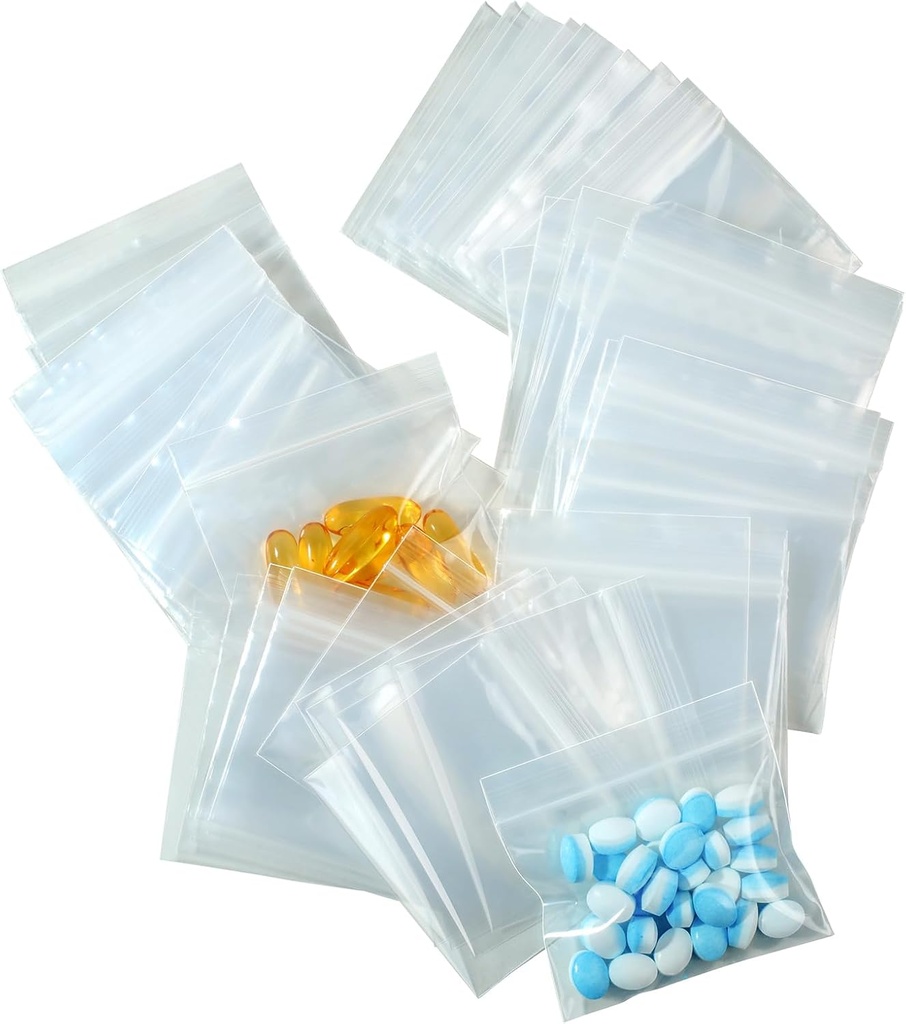 125 Packs Pill Pouch Bags 6 mil 3x2.75'', Bpa Free Travel Medicine Organizer, Pill Organizer Multi-Purpose Clear Small Portable, Pill Case for Purse, Pill Pockets for Meds, Storage, Packaging &amp; Travel