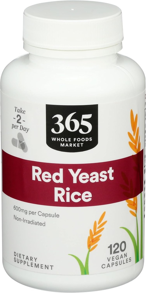 365 por Whole Foods Market, Red Yeast Rice 600mg, 120 Cuenta