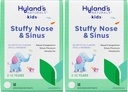 Hyland's Naturals Kids Stuffy Nose and Sinus Tablets, Cold and Allergy Medicine for Children Ages 2 and up, Headache Relief and Nasal Decongestant, Quick Dissolving Tablets, 50 Count (Pack of 2)