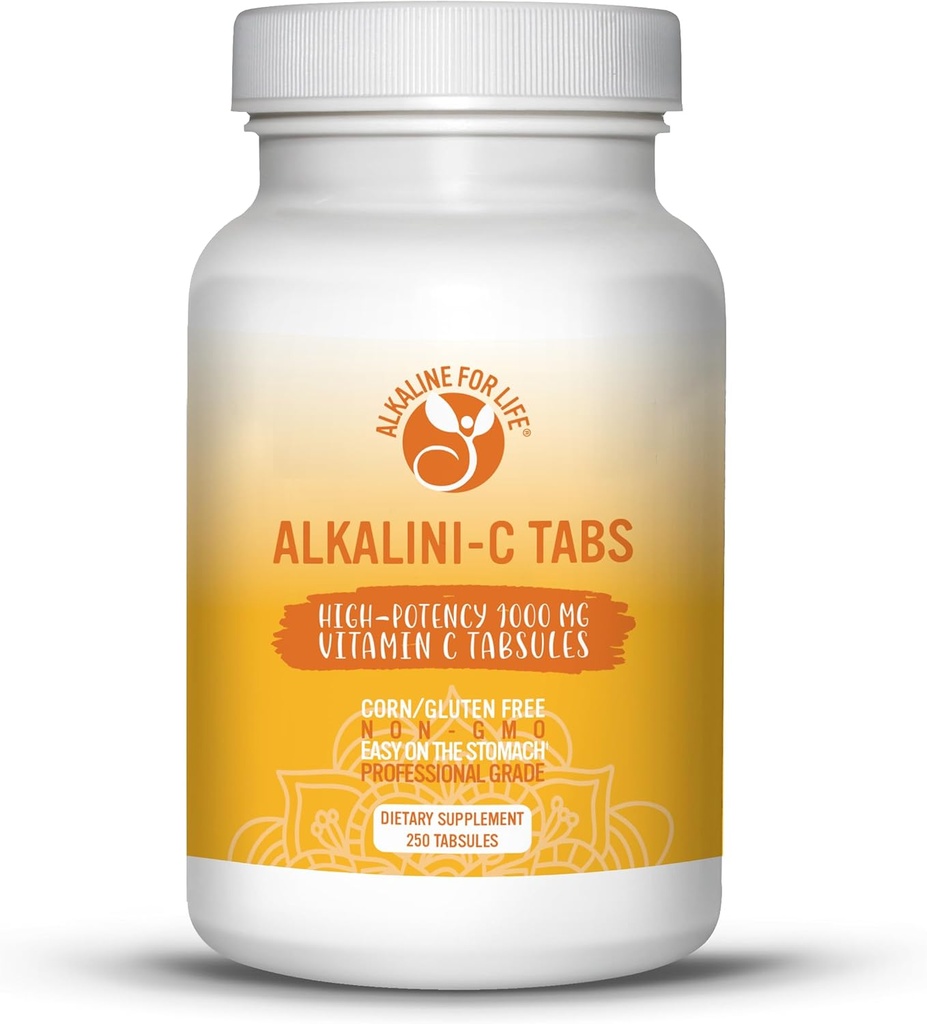Alkalini-C Tabs habit Corn-Free TEN GMO-Free TEN Alkalizing Nutrients Forms TEN 1000 MG Per Tab ANTE Professional Grade Vitamin C as L-Ascorbate NOT Ascorbic Acid - 250 Tabs